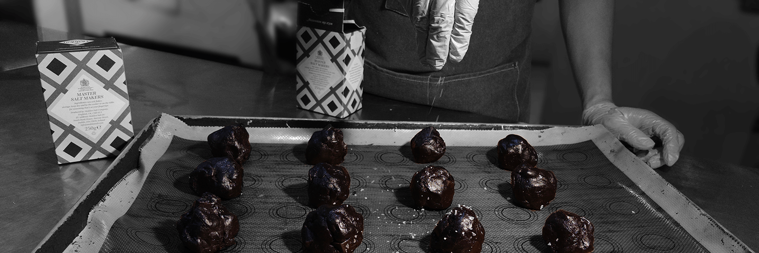 Hand shaping and finishing cookies in small batches